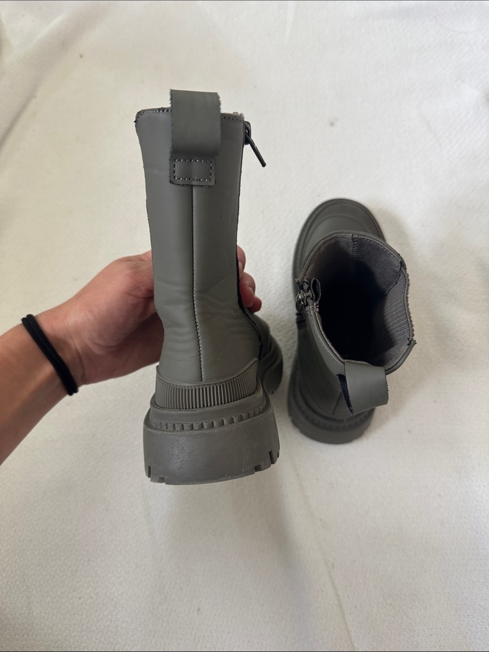 Zara Kids Dark Gray Pull-On Chelsea Boots - Picture 6 of 8